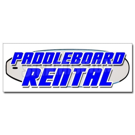 PADDLE BOARD RENTAL DECAL Sticker Paddleboard Stand Up Rent Sales Boats